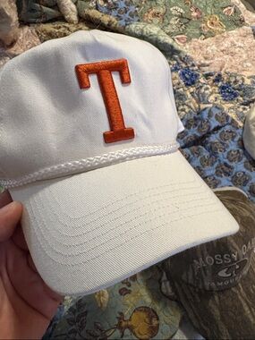 Forty Seven White Baseball Cap with Black Trim